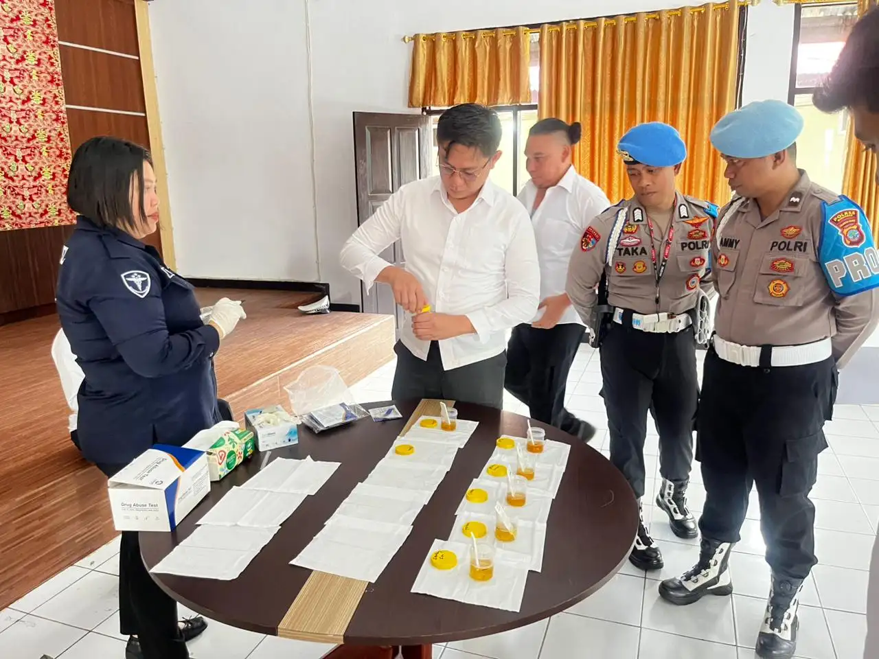 Tes Urine Acak dari Seluruh Personel, 15 Anggota Polres Minahasa Negatif Narkoba